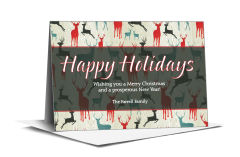 Christmas Rustic Holiday Reindeer Background Cards  7.875